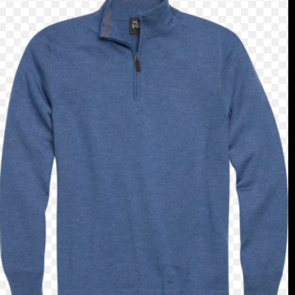 Jos A Bank Quarter Zip Merino Wool Sweater